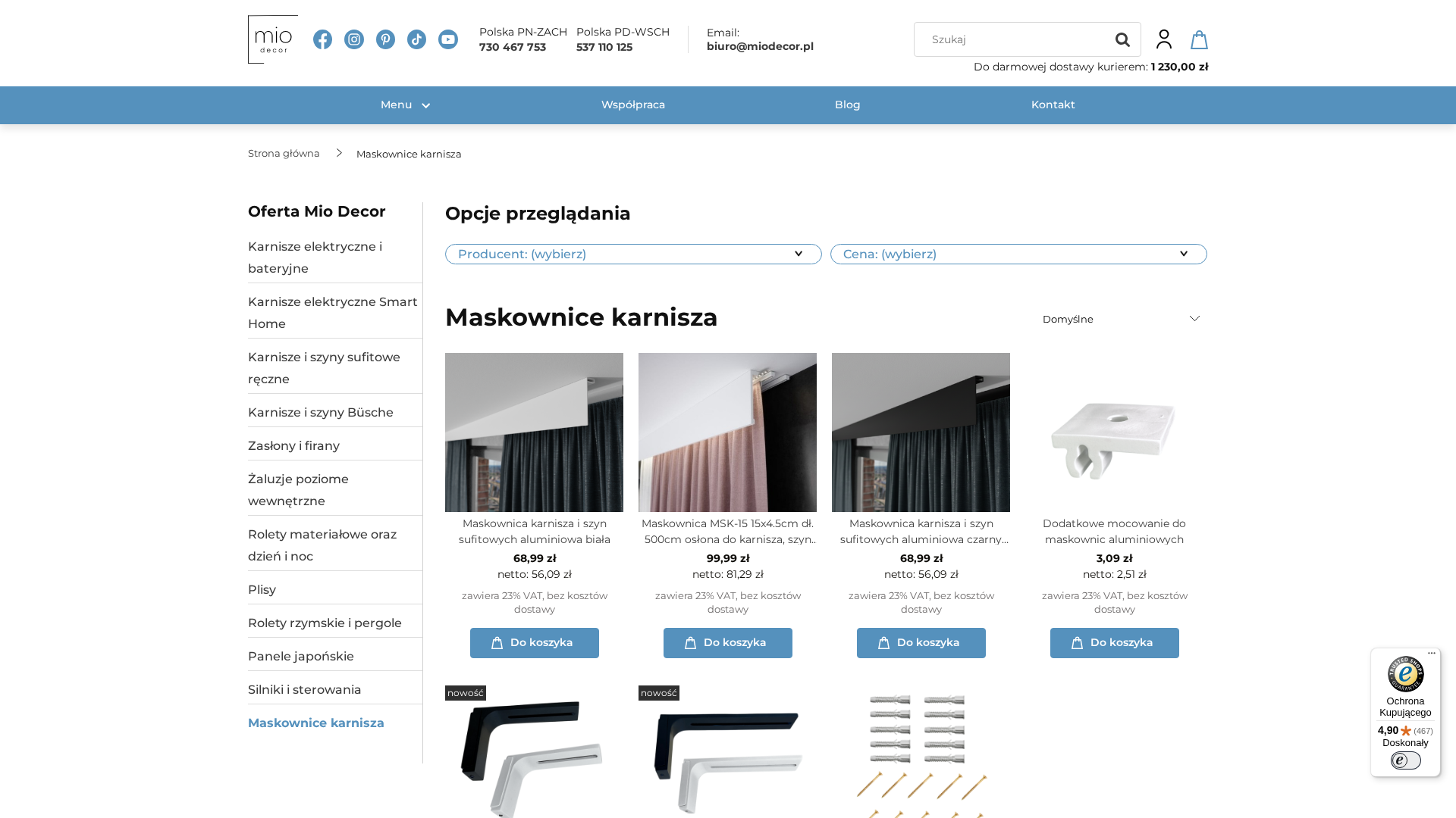 Jak dobrać maskownice karnisza do zasłon, firan i wysokości pomieszczenia?