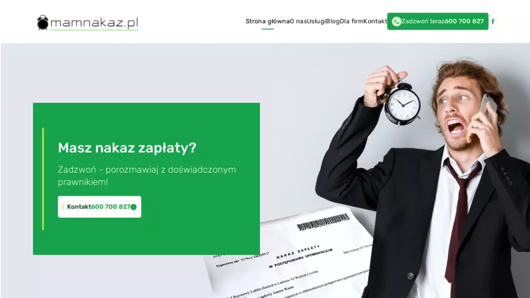 Zrzut ekranu strony